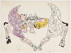 Untitled, c. 1976-1978, ink, graphite, and color pencil on paper