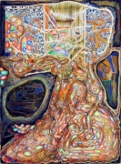 Burnt Out and Glad, 2002, color pencil on paper&nbsp;