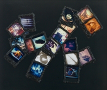 Chaos, 2005 Polaroid prints, silicone caulk, mixed media