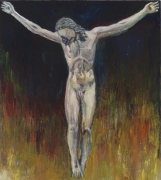 Model for the Crucifix (After Michelangelo), 2008, oil on panel&nbsp;