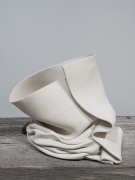 Recumbent Fold #48, 2014, unglazed porcelain