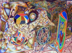Elements, 2002, color pencil on paper&nbsp;