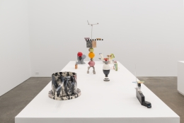 Peter Shire,&nbsp;A Survey of Ceramics: 1970s to the Present, installation view at Derek Eller Gallery, New York