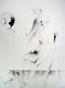 Sisters (The Continuity of Time as an Illusion),&nbsp;2004, graphite on paper
